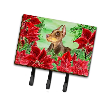 Carolines Treasures Doberman Pinscher Poinsettas Leash or Key Holder CK1357TH68
